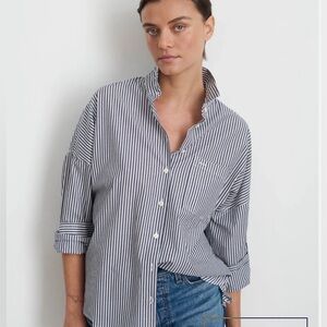 Alex Mill Blue and White Striped Button Down Shirt